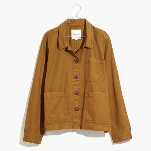 Madewell Women's Garment-Dyed Ashwood Chore Coat Tan Brown Size XXS